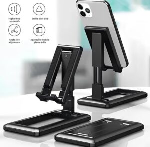 1155-93-542479-product-1.jpg Premium Black ABS Tripod Stand for iPhone iPad Xiaomi