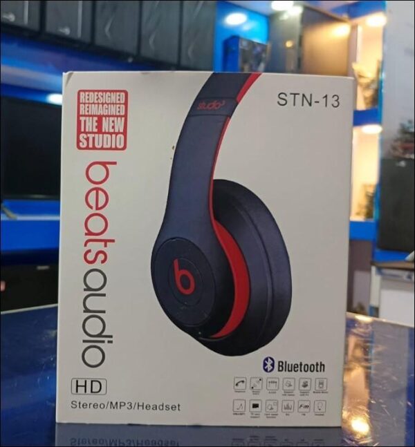 578-86-482817-product-2.jpg Black Bluetooth Headphones with Red Ring & Long Battery