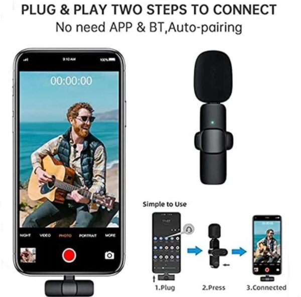 704-86-466666-product-2.jpg K8 Wireless Mic Black 3-in-1 Bluetooth 5