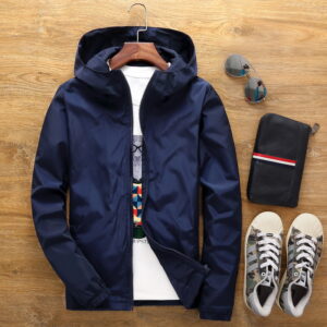 8583098936_976115110.jpg Men Hooded Windbreaker Jacket Navy Blue 4XL