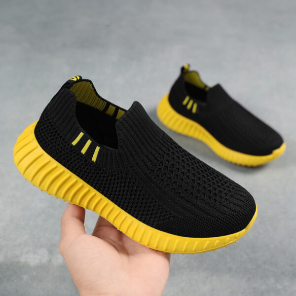 Kids Slip-On Shoes Black Blue Mesh Summer Wear