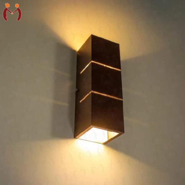 1261-408-489833-product-1262.jpg 3D Wooden Wall Lamp Brown Golden Modern Design
