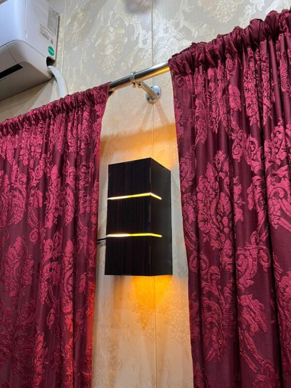 1261-408-489833-product-3.jpg 3D Wooden Wall Lamp Brown Golden Modern Design