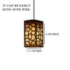 Golden Wooden Pendant Light 40 Inch Dark Brown