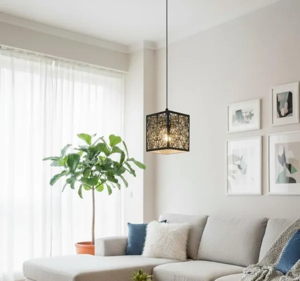1261-408-672030-product-4.webp Modern Floral Ceiling Lamp Black Golden Glow