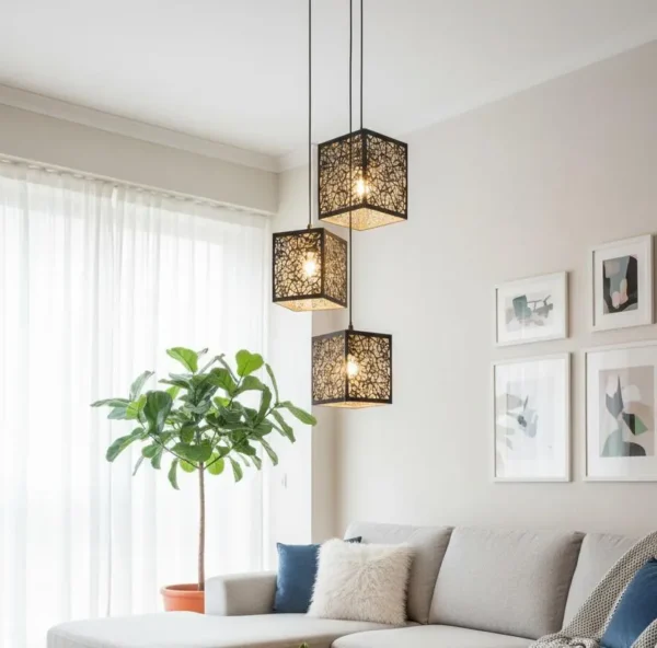 1261-408-672030-product-5.webp Modern Floral Ceiling Lamp Black Golden Glow