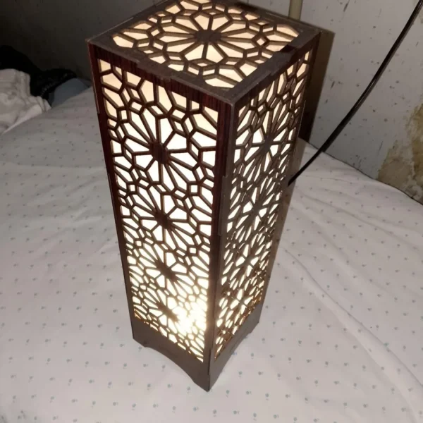 1261-408-672101-product-1266.webp Wooden Floor Lamp with Geometric Cutouts Dark Brown Golden Glow