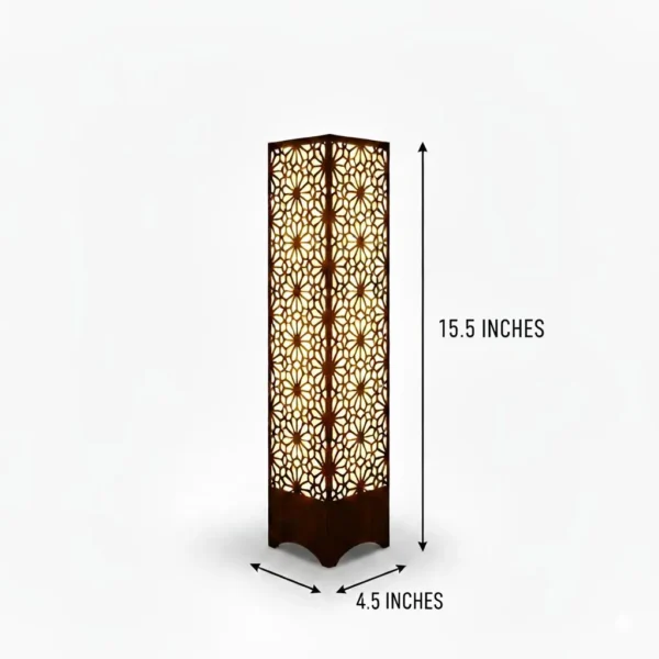 1261-408-672101-product-2.webp Wooden Floor Lamp with Geometric Cutouts Dark Brown Golden Glow