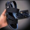 1497-190-628127-product-1.jpeg Men's Black Synthetic Leather Sandals Size 6-11