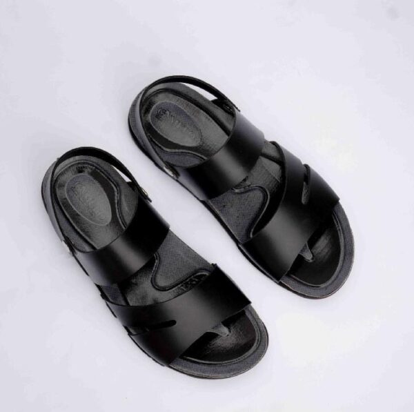 1497-190-628127-product-2.jpeg Men's Black Synthetic Leather Sandals Size 6-11