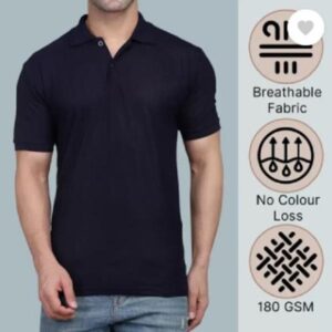 349-23-537961-product-1.jpg Men's Black Slim Fit Cotton Polo Shirt 180GSM