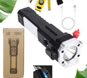 578-116-468271-product-2.jpg Rechargeable LED Torch Black ABS Aluminum Head